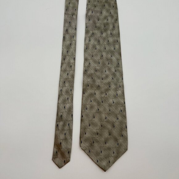 Colours By Alexander Julian Silver & Blue Diamond Silk Made in USA Necktie Tie - Picture 4 of 10